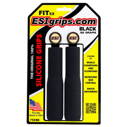 ESI Grips Silicone Bicycle Grips FIT SX Black on packaging
