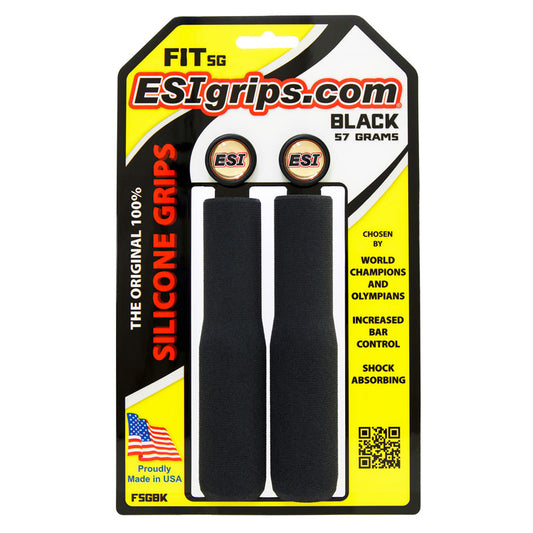 ESI Grips Silicone Bicycle Grips FIT SG Black on packaging