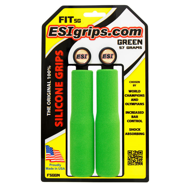 ESI Grips Silicone Bicycle Grips FIT SG green on packaging
