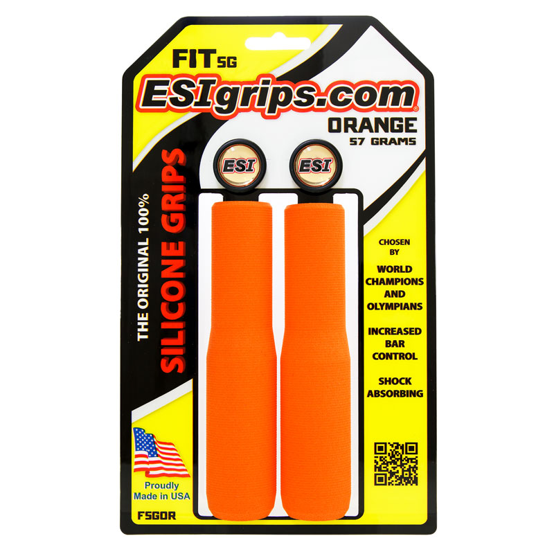 ESI Grips Silicone Bicycle Grips FIT SG orange on packaging