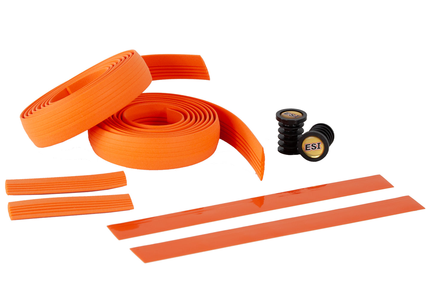 ESI Grips Ribbed RCT bar tape wrap for road cyclocross triathlon bikes in orange