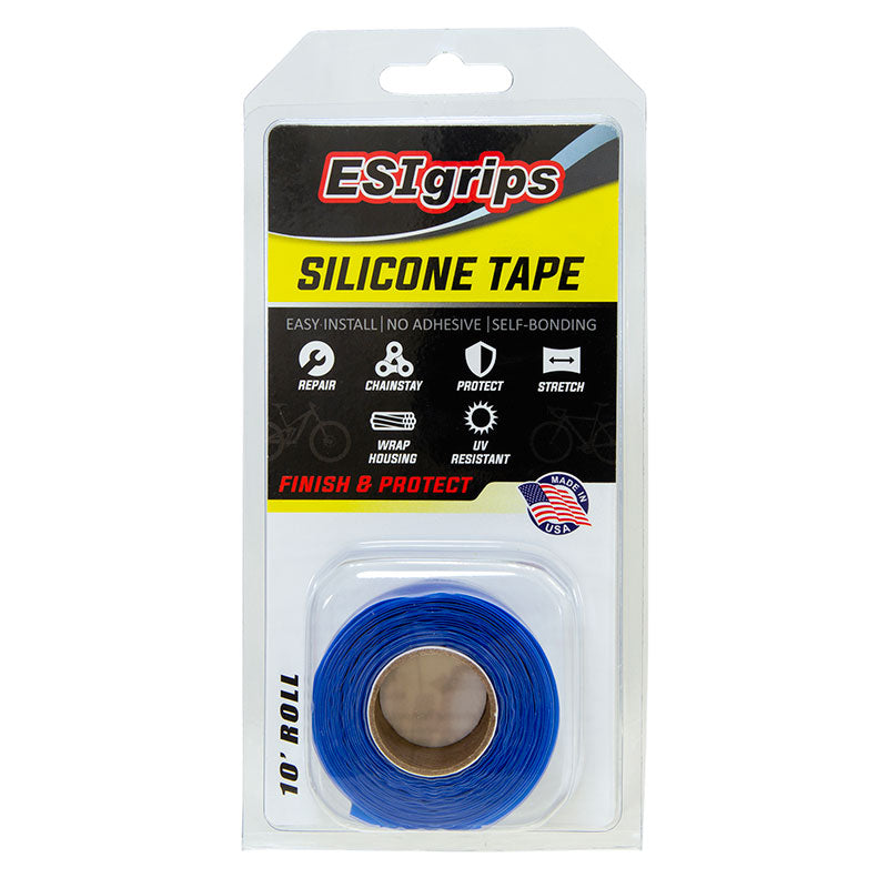 ESI Grips self-bonding blue silicone tape with no adhesives