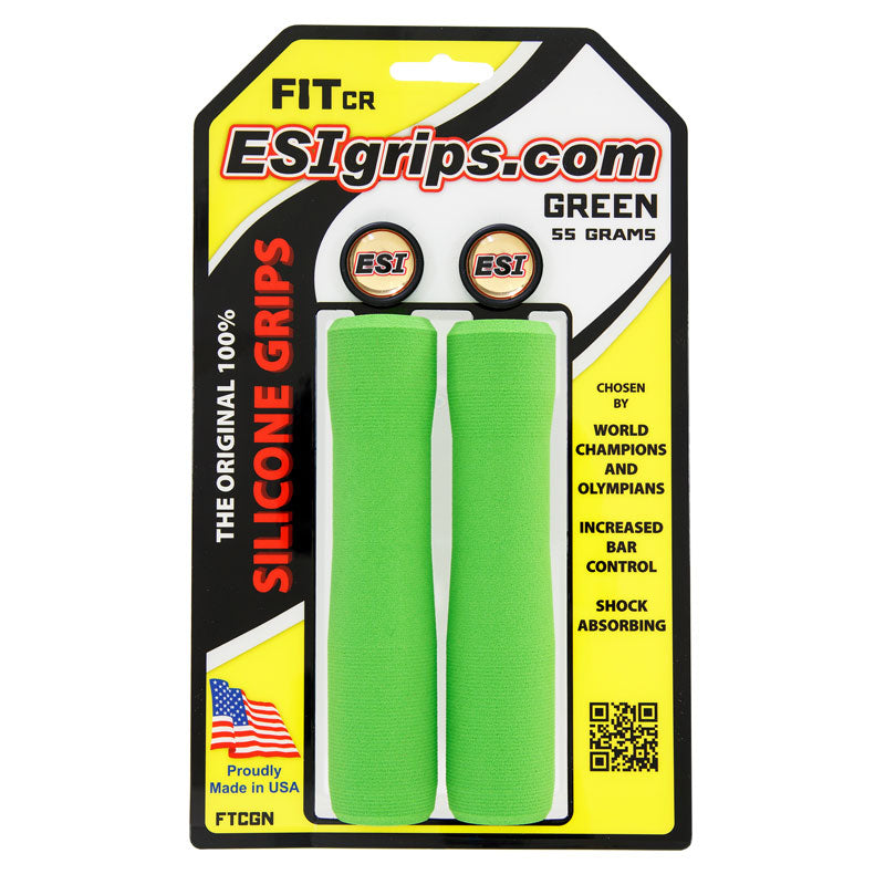 ESI Grips Silicone Bicycle Grips FIT CR green on packaging