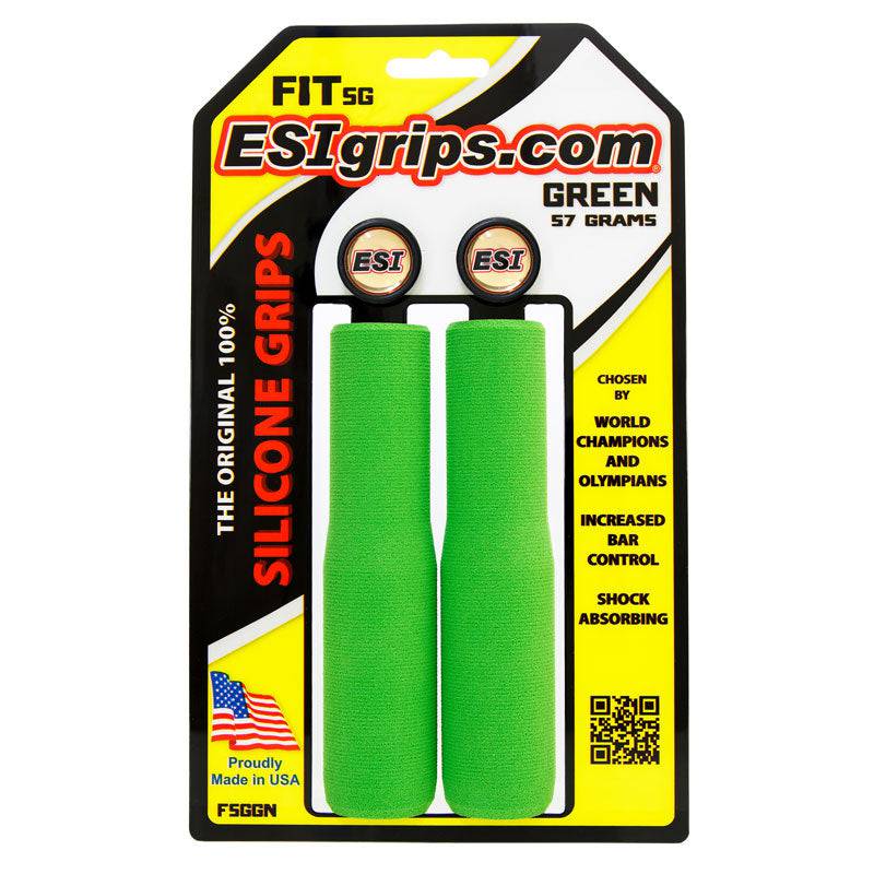 ESI Grips Silicone Bicycle Grips FIT SG green on packaging