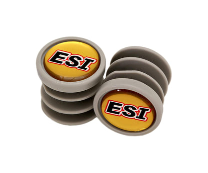 ESI Grips Bar Plugs in Gray with Gold ESI Decal