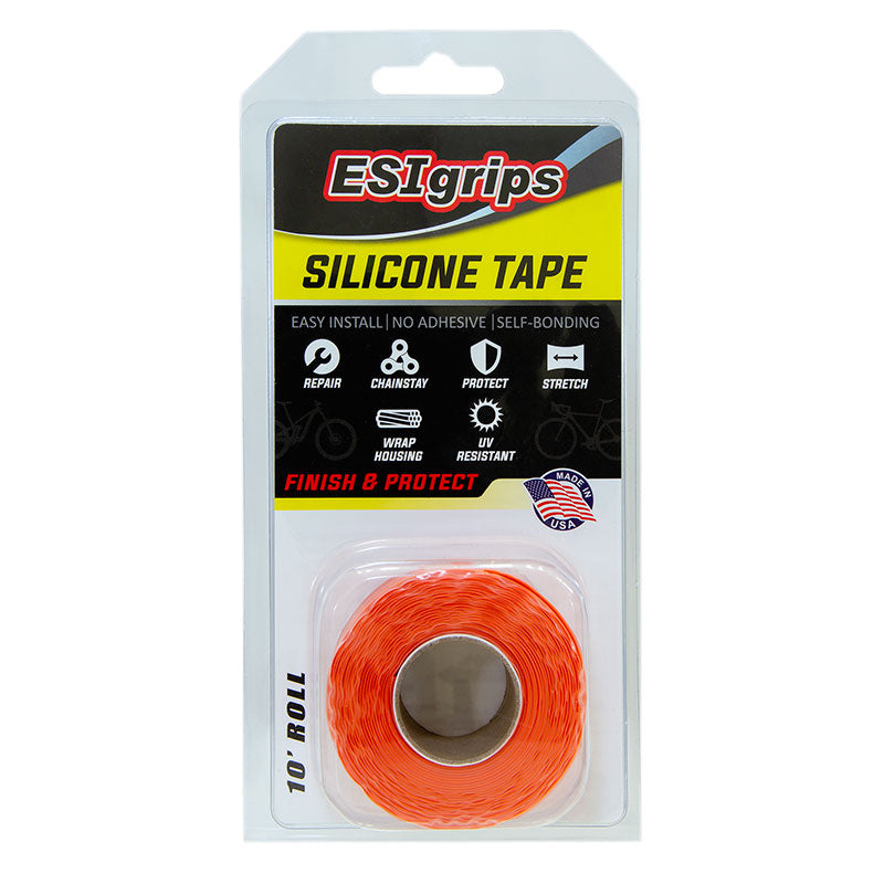ESI Grips self-bonding orange silicone tape with no adhesives