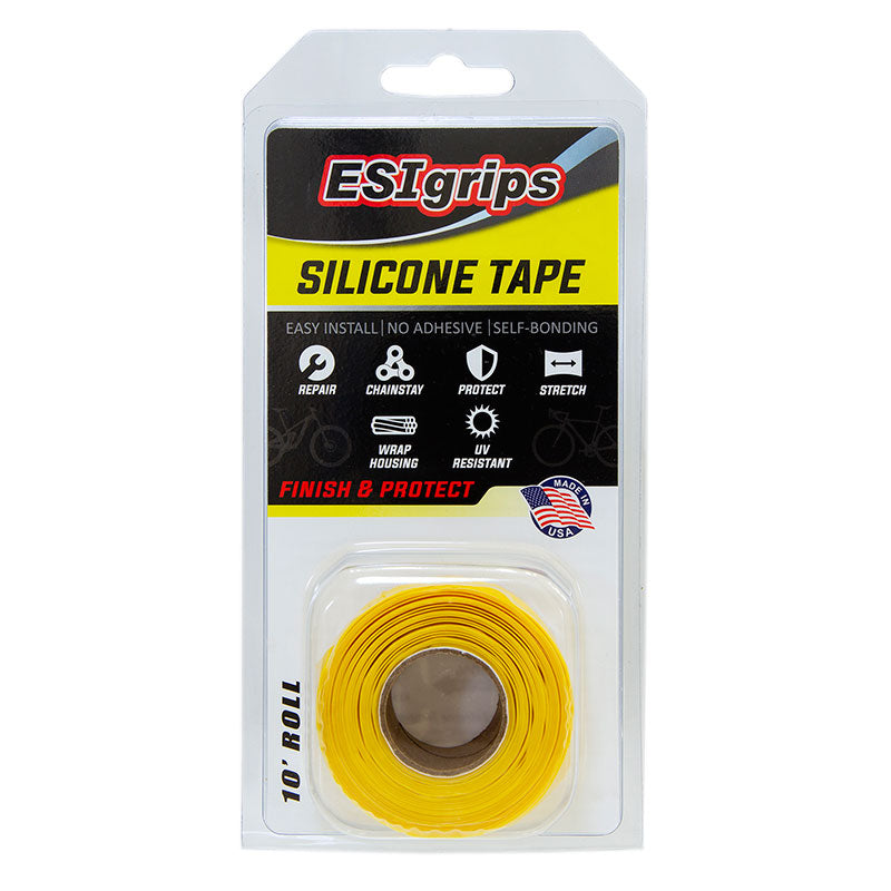 ESI Grips self-bonding yellow silicone tape with no adhesives