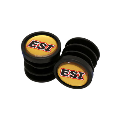 ESI Grips Bar Plugs in Black with Gold ESI Decal