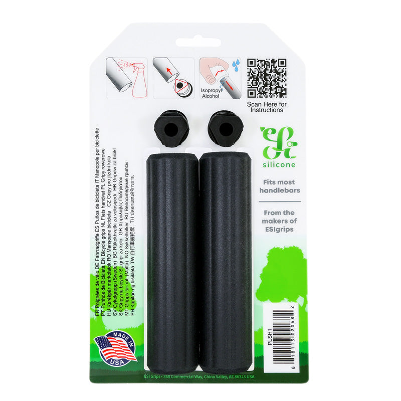 ESI grips thickest silicone bicycle grips in plush on packaging back side